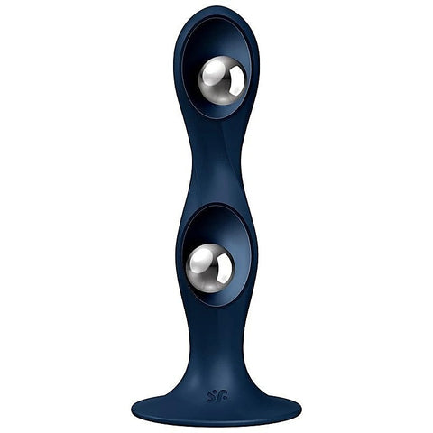 Satisfyer Double Ball-R Silicone Dildo - Indulge in Dynamic Stimulation - Anal Dildos
