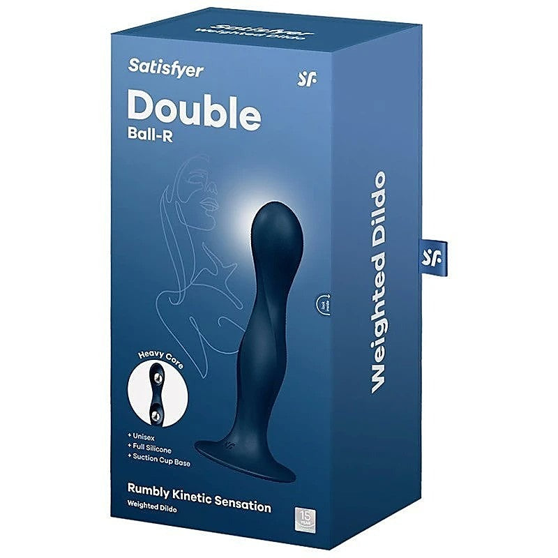 Satisfyer Double Ball-R Silicone Dildo - Indulge in Dynamic Stimulation - Anal Dildos