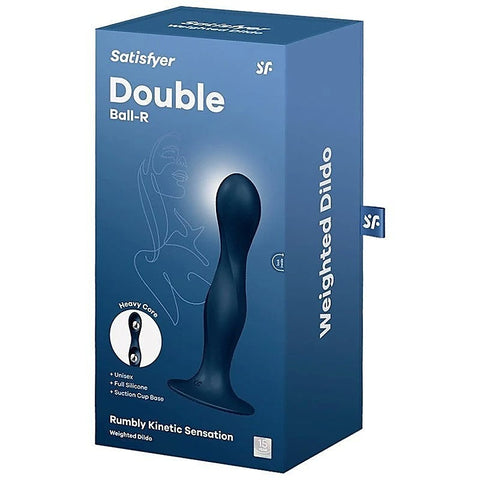 Satisfyer Double Ball-R Silicone Dildo - Indulge in Dynamic Stimulation - Anal Dildos