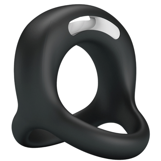 Pretty Love Elliott 10 Function Vibrant Penis Ring Black - Vibrating Cock Rings