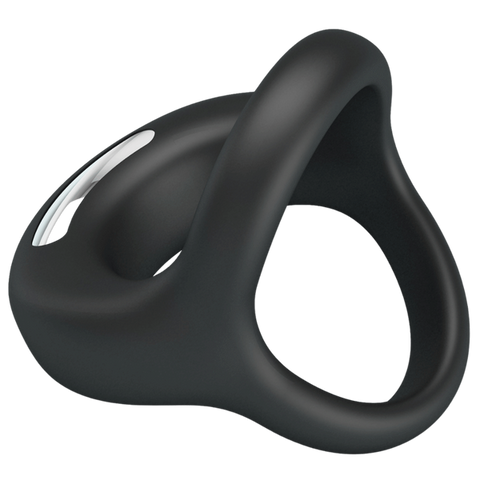 Pretty Love Elliott 10 Function Vibrant Penis Ring Black - Vibrating Cock Rings
