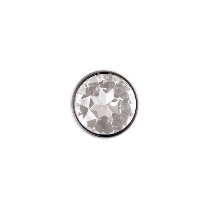 Adam and Eve Metallic Butt Plug with Clear Gem Base - Butt Plugs