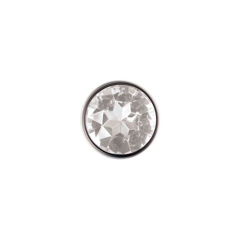 Adam and Eve Metallic Butt Plug with Clear Gem Base - Butt Plugs