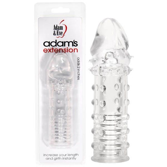 Adam and Eve Adams Penis Extension Sleeve Clear - Penis Sleeves and Extenders