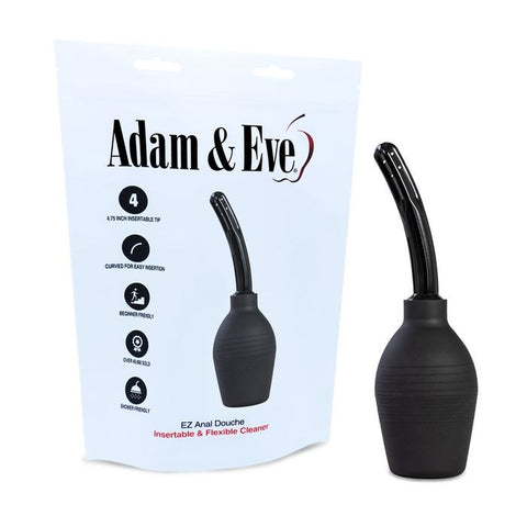 Adam and Eve 25 cm Anal Cleansing Douche Black - Enemas and Douches