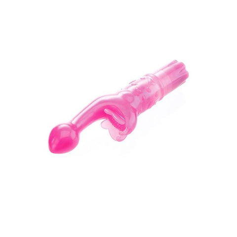 Adam and Eve Butterfly Kiss 18 cm G Spot Vibrator Pink - G-Spot Vibrators