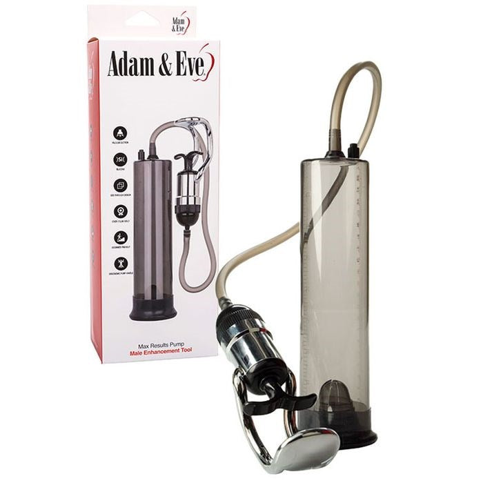 Adam and Eve MAX RESULTS Male Penis Pump Clear - Penis Pumps And Stretchers