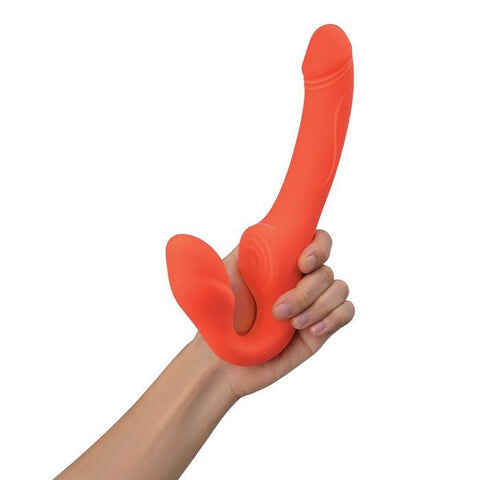Bodywand ID Access USB Rechargeable Strapless Strap-On Orange - Strap On Sextoys