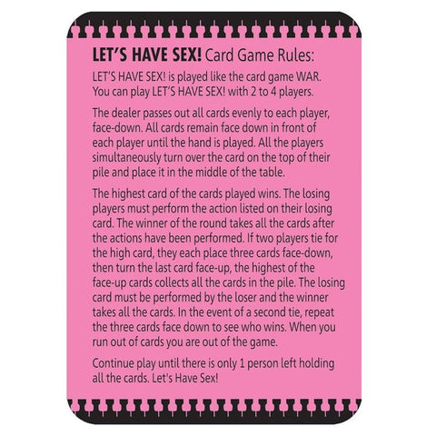Little Genie Let's Have Sex Naughty Adult Card Game - Sex Games, Coupons and Tricks