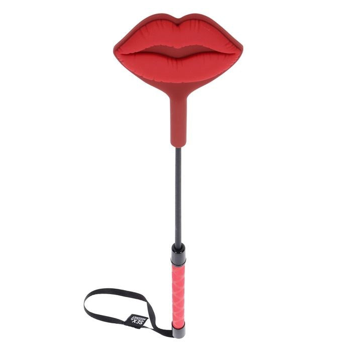 Sportsheets S&M Exs & Ohs Kiss Silicone Tipped Crop BDSM Whip Red - Whips And Crops