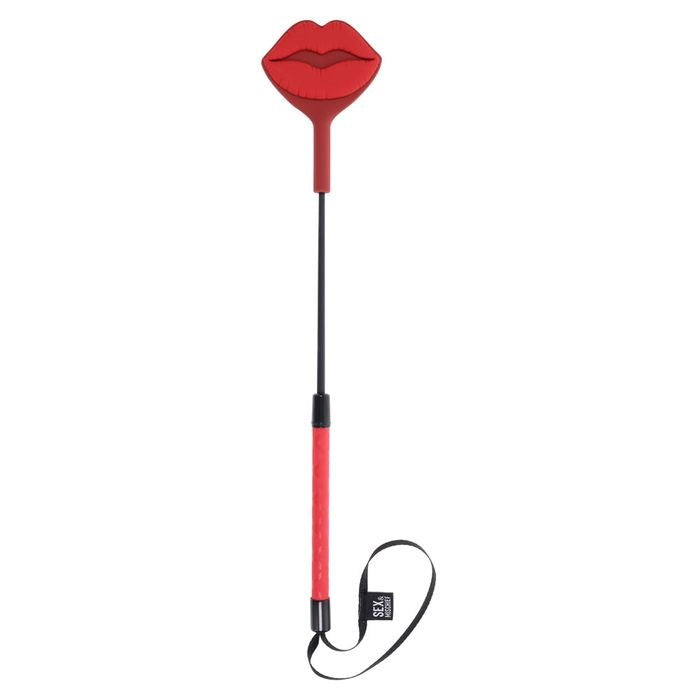 Sportsheets S&M Exs & Ohs Kiss Silicone Tipped Crop BDSM Whip Red - Whips And Crops