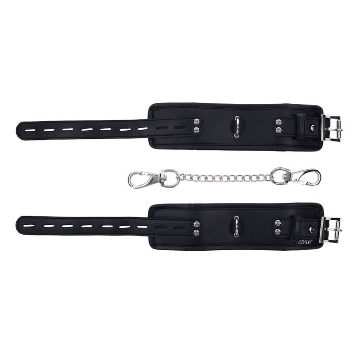Sportsheets EDGE BDSM Play Handcuffs Restraints Black - Masks And Blindfolds