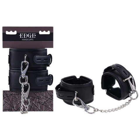 Sportsheets EDGE BDSM Play Handcuffs Restraints Black - Masks And Blindfolds