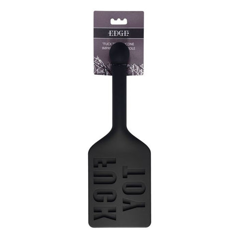 Sportsheets EDGE FUCK TOY Silicone Bondage Spanking Paddle Black - Paddles And Slappers