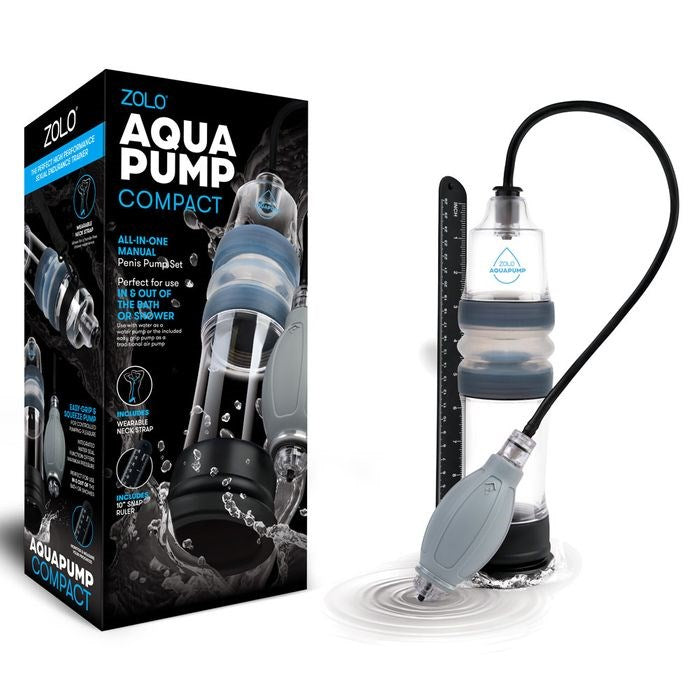 Zolo Aquapump Compact Water Male Penis Pump Clear - Penis Pumps And Stretchers