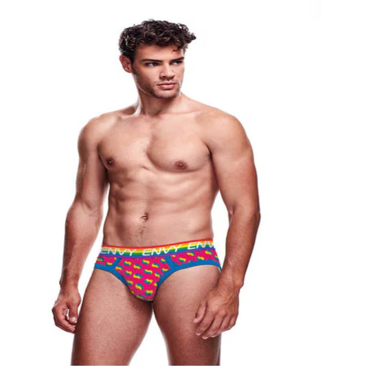 Envy Rainbow Hearts Mens Sexy Brief - Mens Briefs And Boxers