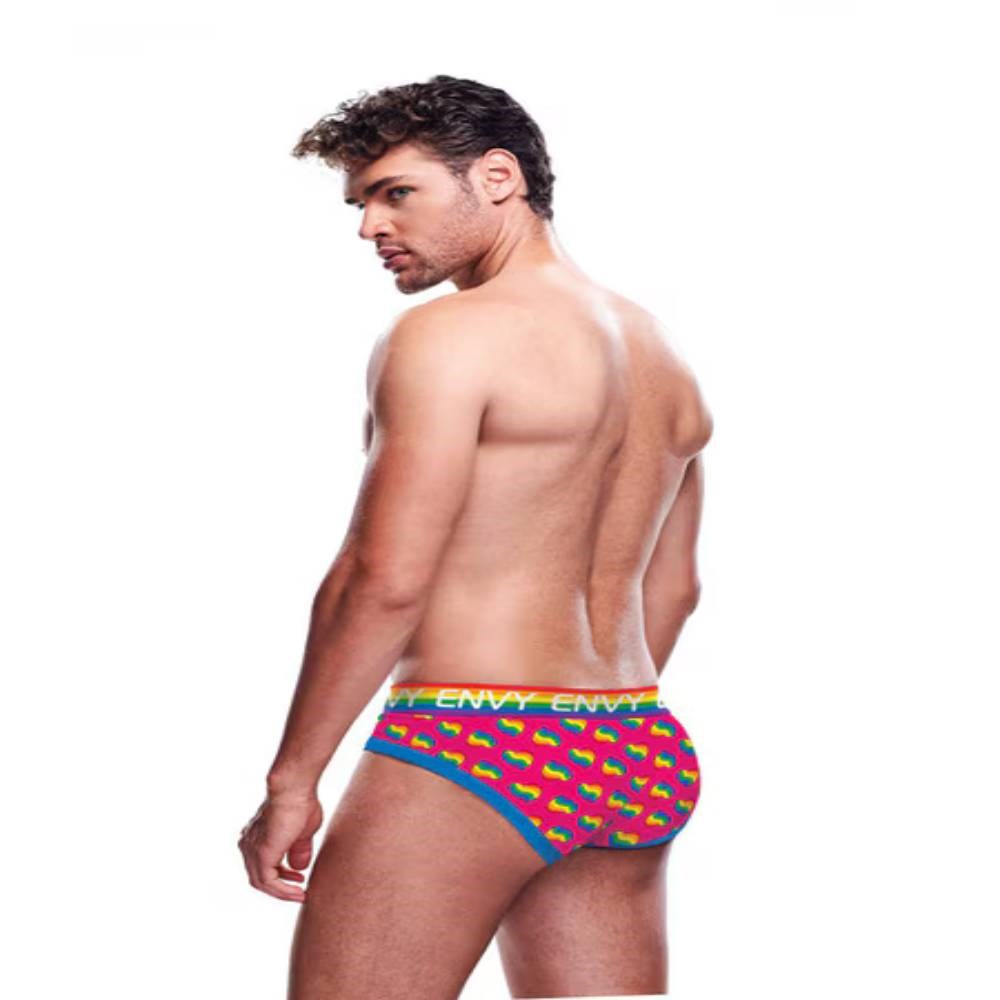 Envy Rainbow Hearts Mens Sexy Brief - Mens Briefs And Boxers