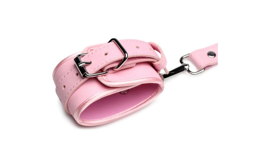 Strict PU Faus Leather Bondage Harness with Bows M / L - - Cuffs And Restraints