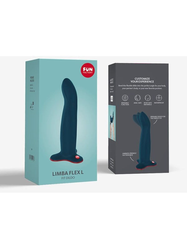 Fun Factory Limba Flex L Fit Non Vibrating Dildo Velvet Blue - Anal Dildos