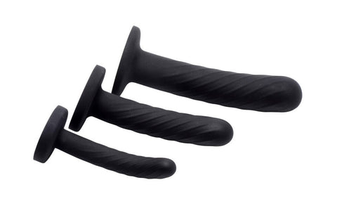 Strap U Trinity Strap On Silicone Dildo Set 3 Piece - Strap On Sextoys