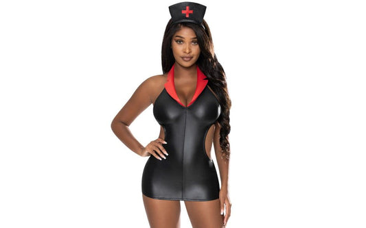 Exposed Lingerie Womens Night Nurse Costume S / M - Fancy Dress Ups
