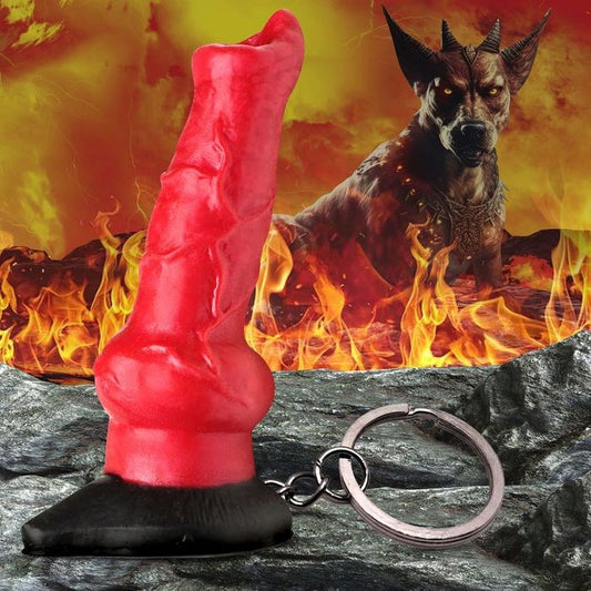 XR Brands Creature Cocks Hell-Hound Fantasy Dildo Keyring - Party Gifts and Novelties