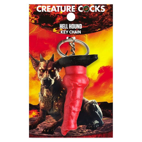 XR Brands Creature Cocks Hell-Hound Fantasy Dildo Keyring - Party Gifts and Novelties
