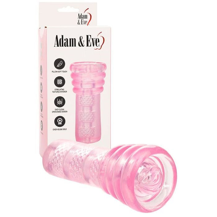 Adam & Eve SUPER HEAD HONCHO Oral Stroker Pink - Masturbators and Strokers