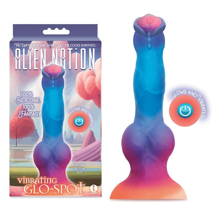 Icon Brands Alien Nation Glo Spot Vibrating Fantasy Dong - - Vibrating Dildos