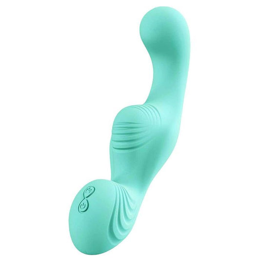 Adam & Eve THE WAVE RIDER Triple Stimulator Grinder Pad Teal - Remote Control Vibrators