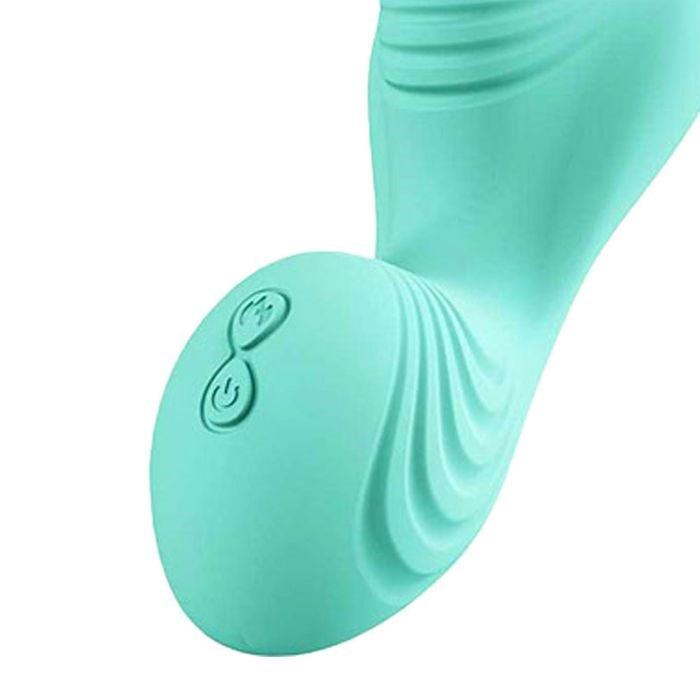 Adam & Eve THE WAVE RIDER Triple Stimulator Grinder Pad Teal - Remote Control Vibrators