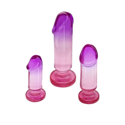 Adam & Eve SUNSET DREAMS Anal Training Kit Pink/Purple - Butt Plugs
