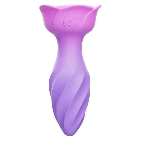 Adam & Eve Rotating & Vibrating ROSE Anal PLUG Pink - Butt Plugs