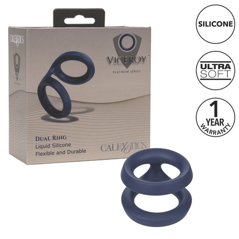 California Exotics Viceroy Dual Stretchy Cock Ring - Stretchy Cock Rings
