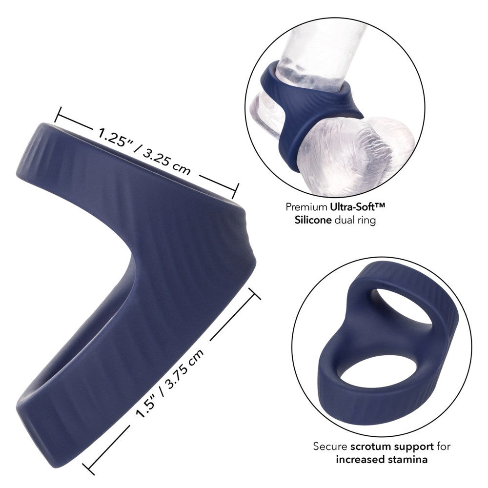 California Exotics Viceroy Max Dual Mens Cock Ring - Stretchy Cock Rings