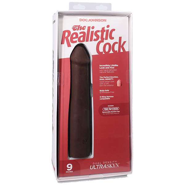 Vac-U-Lock 9 Inch Realistic Dong With Removable Suction Cup - Realistic Dildos