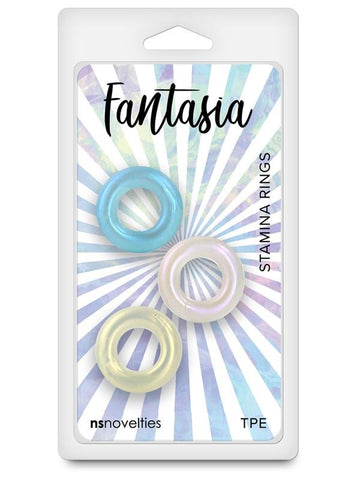 NS Novelties Fantasia Stamina Cock Rings Set Multicolor - Cock Ring Sets