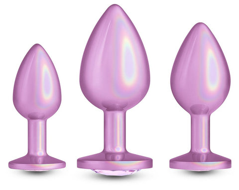 NS Novelties Rear Assets Anal Trainer Kit Iridescent Pink - Butt Plugs