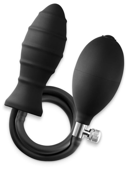 Renegade InflataPlay Inflatable Butt Plug Black - Butt Plugs