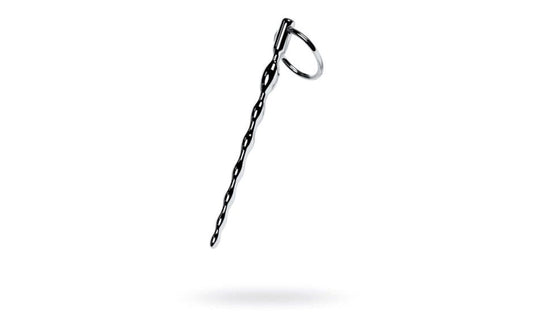 Metal Silver Braided Urethral Plug With Replaceable Ring - Urethral Sounds