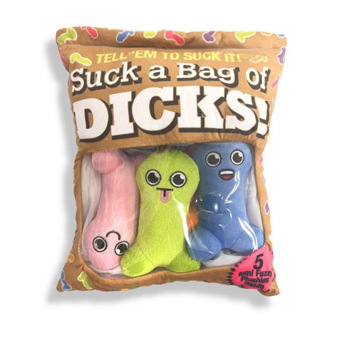 Little Genie Suck A Bag Of Dicks Plushy Pillows - Party Gifts and Novelties