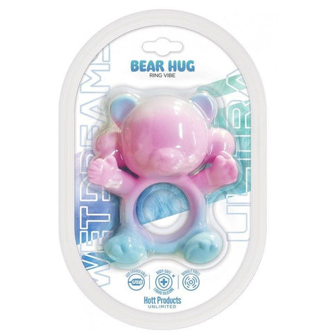 Hott Products Wet Dreams Ultra 20 Mode Bear Hug Cock Ring - Vibrating Cock Rings