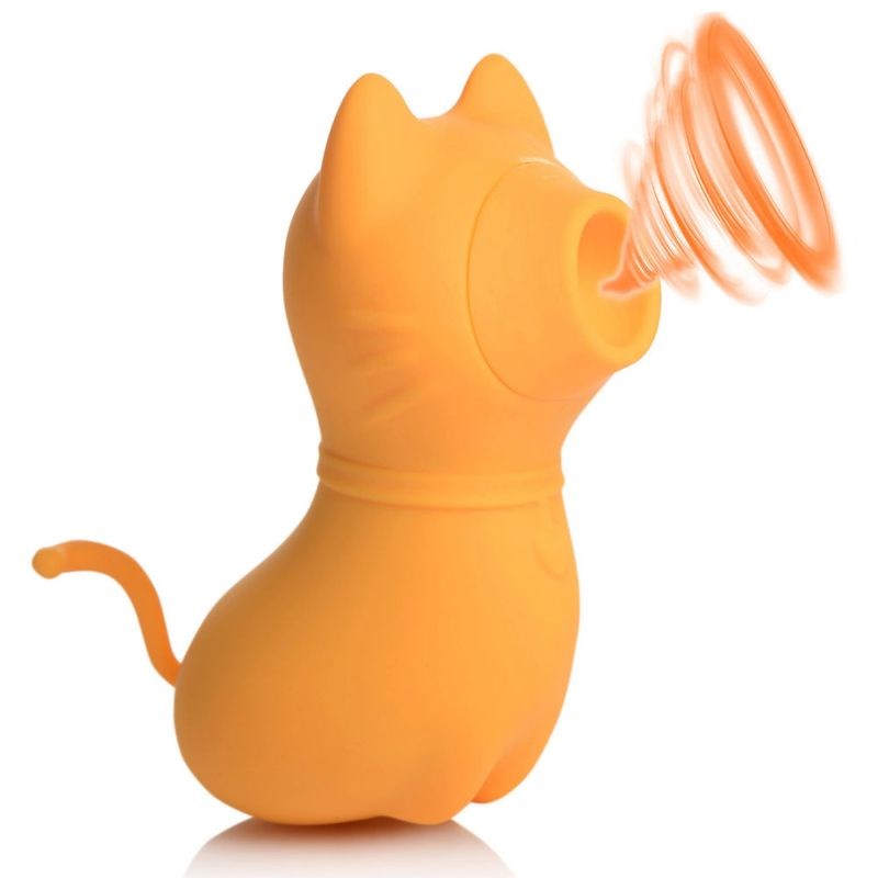 Shegasm Sucky Kitty 7X Clitoral Stimulator Orange - - Clit Ticklers and Pulsators