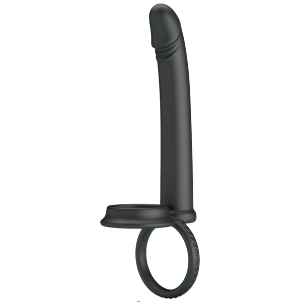 Pretty Love Moses Cock and Ball Ring Anal Dildo Black - Anal Dildos