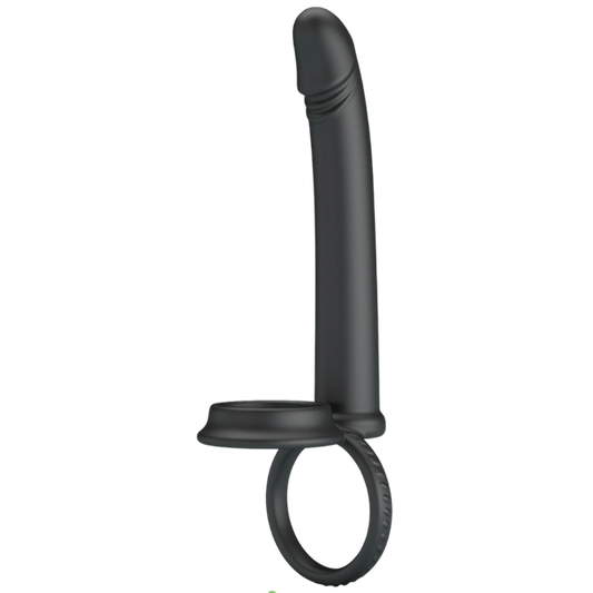 Pretty Love Moses Cock and Ball Ring Anal Dildo Black - Anal Dildos