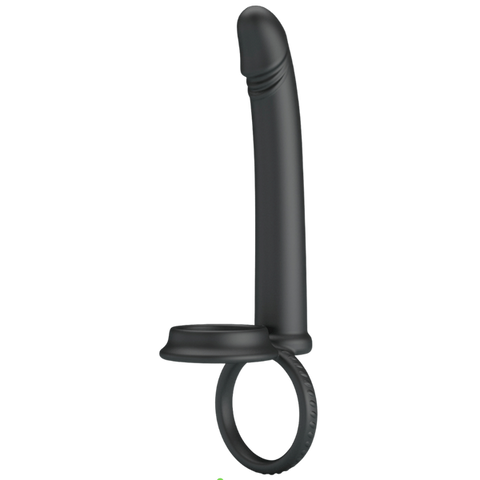 Pretty Love Moses Cock and Ball Ring Anal Dildo Black - Anal Dildos
