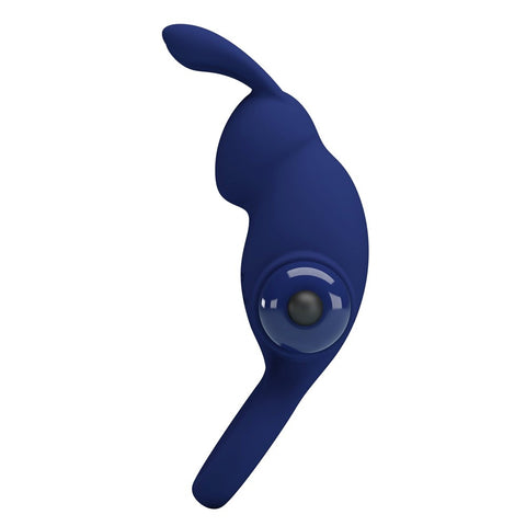 Pretty Love Jiro 10 Functions Powerful Cock Ring Navy Blue - Vibrating Cock Rings