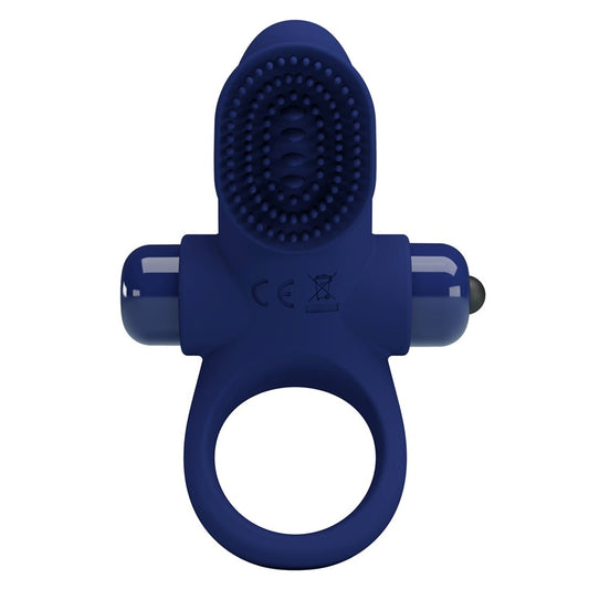 Pretty Love Palle Powerful Vibrating Penis Ring Navy Blue - Vibrating Cock Rings