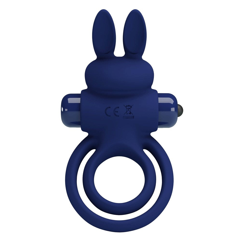 Pretty Love Darey Powerful Vibrating Dick Ring Navy Blue - Vibrating Cock Rings