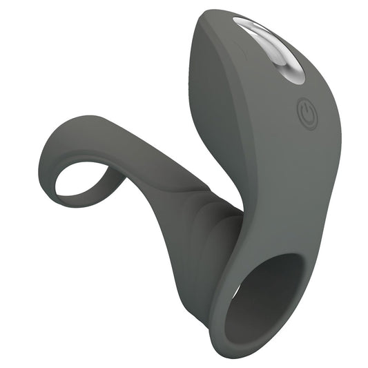 Pretty Love Cirrus Master Rechargeable Penis Ring Grey - Vibrating Cock Rings